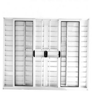 VENEZIANA ALUMÍNIO BRANCO COM GRADE LINHA ECONÔMICA