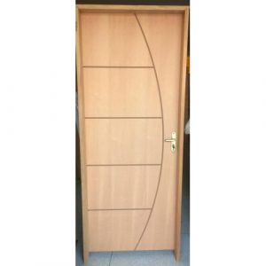 Porta de madeira friso com batente caixa14, fechadura, dobradiça completa e montada