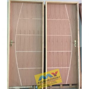 PORTA FRISADA COMPLETA FECHADURA BATENTE MISTO CX14 CM