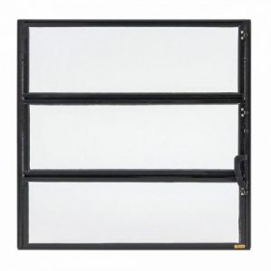 BASCULANTE 1 SEÇÃO VIDRO MINI BOREAL ALUMÍNIO PRETO