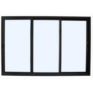 VITRO 3 FOLHAS MOVEIS LINHA PREMIUM ALUMINIO PRETO SEM GRADE