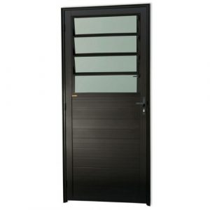 PORTA LAMBRIL BASCULANTE E SOCIAL EM ALUMÍNIO PRETO