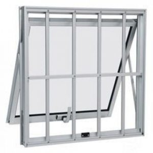 VITRÔ MAXIM-AR 1 SEÇÃO VIDRO MINI BOREAL COM GRADE- ALUMÍNIO BRANCO