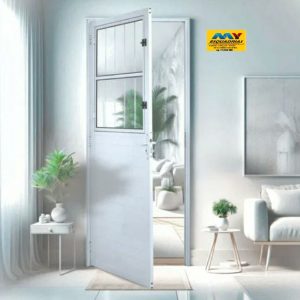 PORTA SOCIAL LAMBRIL LINHA PREMIUM VIDRO MINI BOREAL - ALUMÍNIO BRANCO