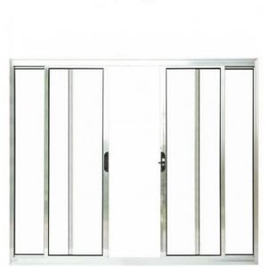 VITRÔ DE CORRER 4 FOLHAS S/GRADE LINHA NORMATIZADA - ALUMÍNIO BRILHANTE