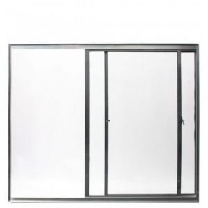 VITRÔ DE CORRER 2 FOLHAS S/GRADE LINHA NORMATIZADA - ALUMÍNIO BRILHANTE