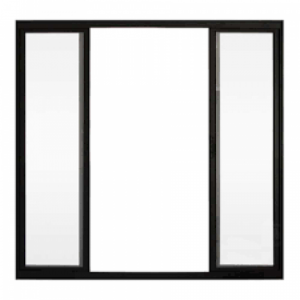 VITRO 4 FOLHAS DE CORRER ALUMINIO PRETO - LINHA MODULAR - SEM GRADE